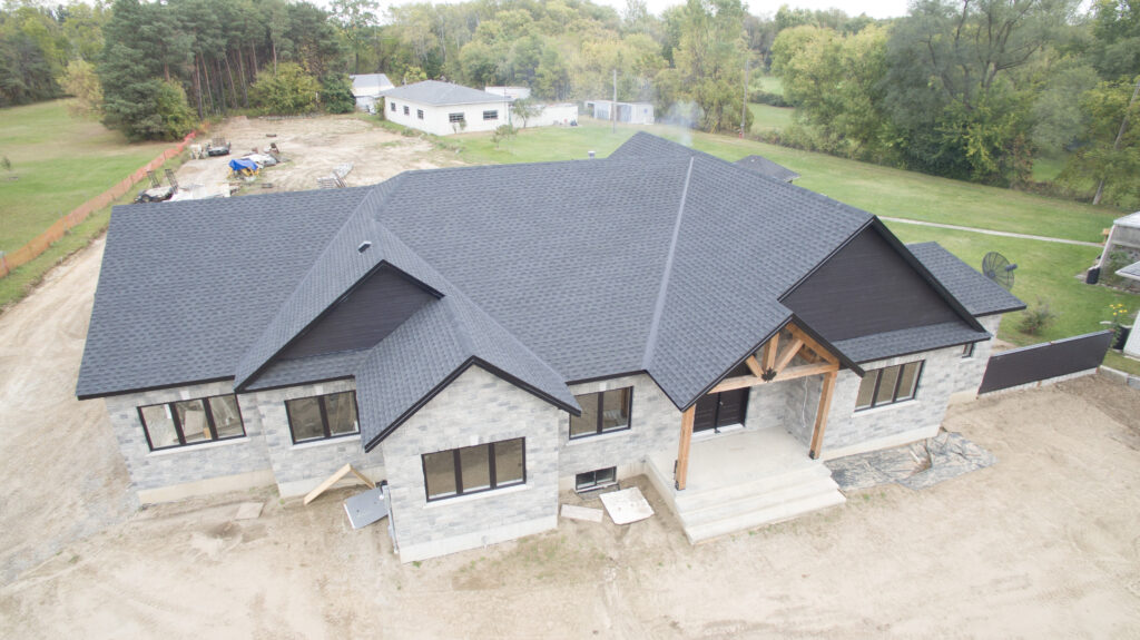 Roof replacement by Gateway Roofing on McGill Rd in Mount Pleasant with GAF Timberline HDz shingles. Colour: Charcoal